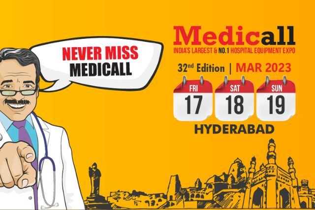 Medicall Expo Showcases Its 32nd Edition India’s Largest B2B Medical Equipment Trade Fair  0n 17th, 18th and 19th Mar 2023 at the Hitex Exhibition Centre, Hyderabad